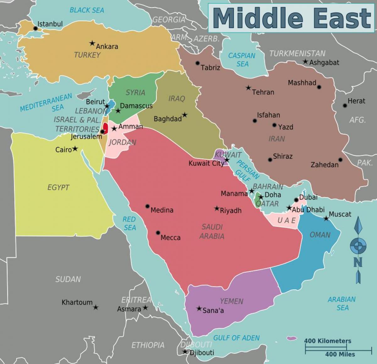 نقشه از عمان نقشه خاورمیانه