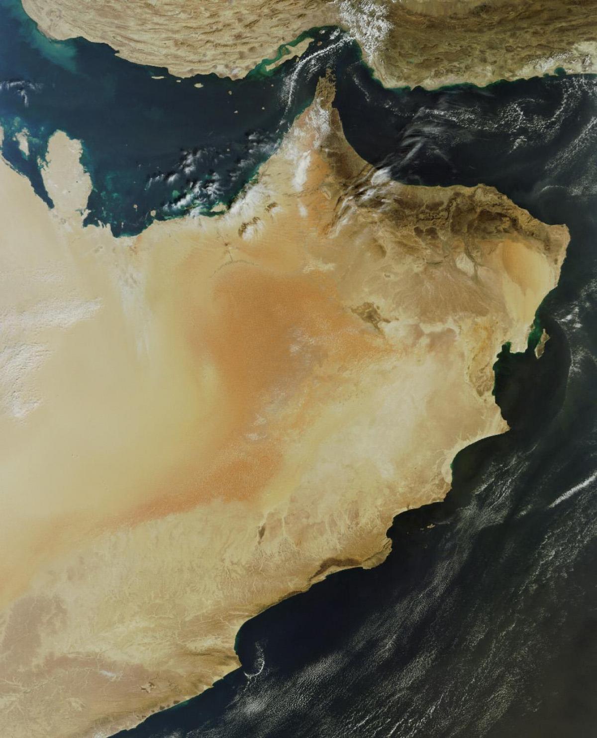 نقشه ماهواره ای عمان