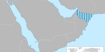 خلیج عمان روی نقشه