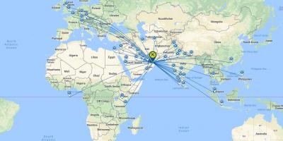 عمان پرواز هوایی نقشه مسیر